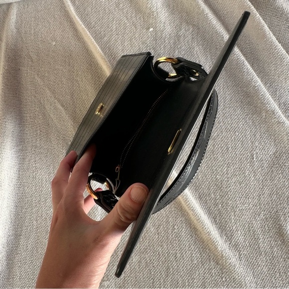 New JW PEI The Fae Top Handle Bag - Black Croc - Picture 5 of 8